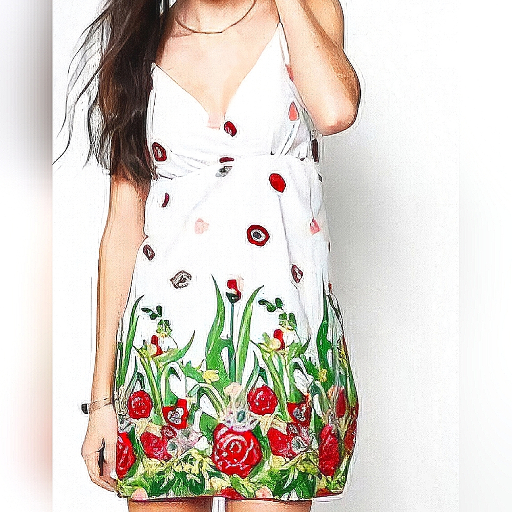 NWT Jasmine London Floral Print Sundress Size Large